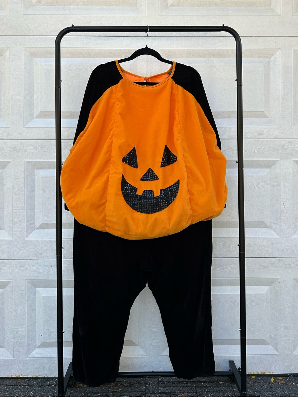 Handmade jack-o’-lantern pumpkin Halloween costume